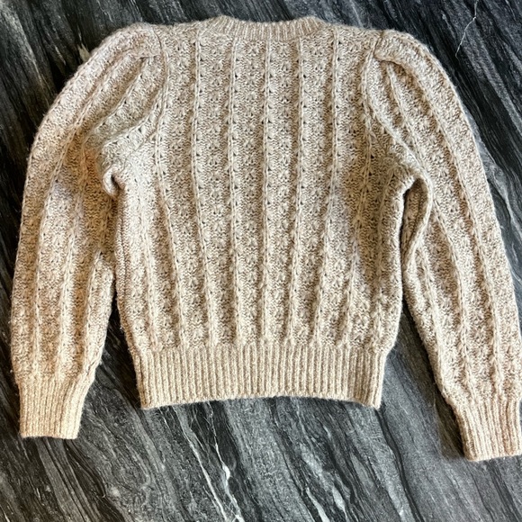 White and Warren Alpaca Pointelle Crewneck Sweater XS NWOT - Picture 4 of 6